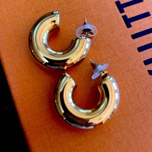 Chunky beautiful hoops, big trend right now, never worn!